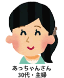 あっちゃんさん30代・主婦